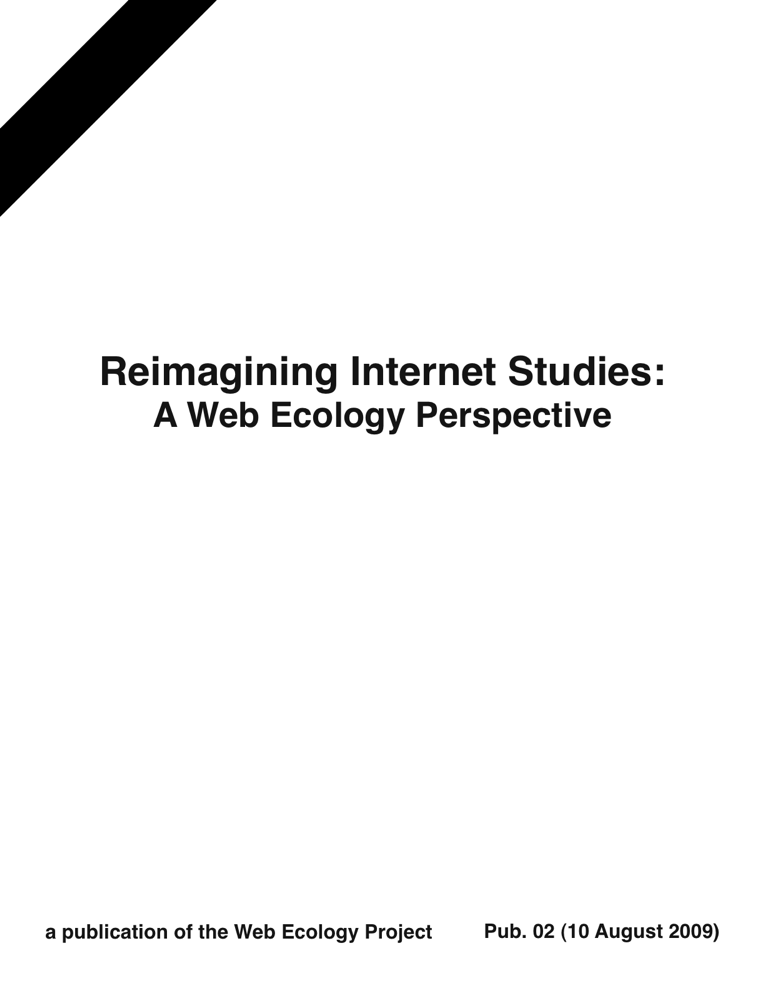 Reimagining Internet Studies